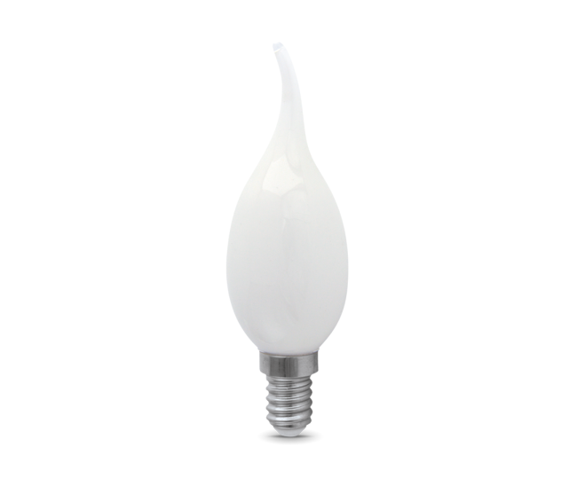 Лампа Gauss LED Filament Свеча на ветру мат. OPAL E14 5W 420lm 2700К 1/10/50 (104201105)